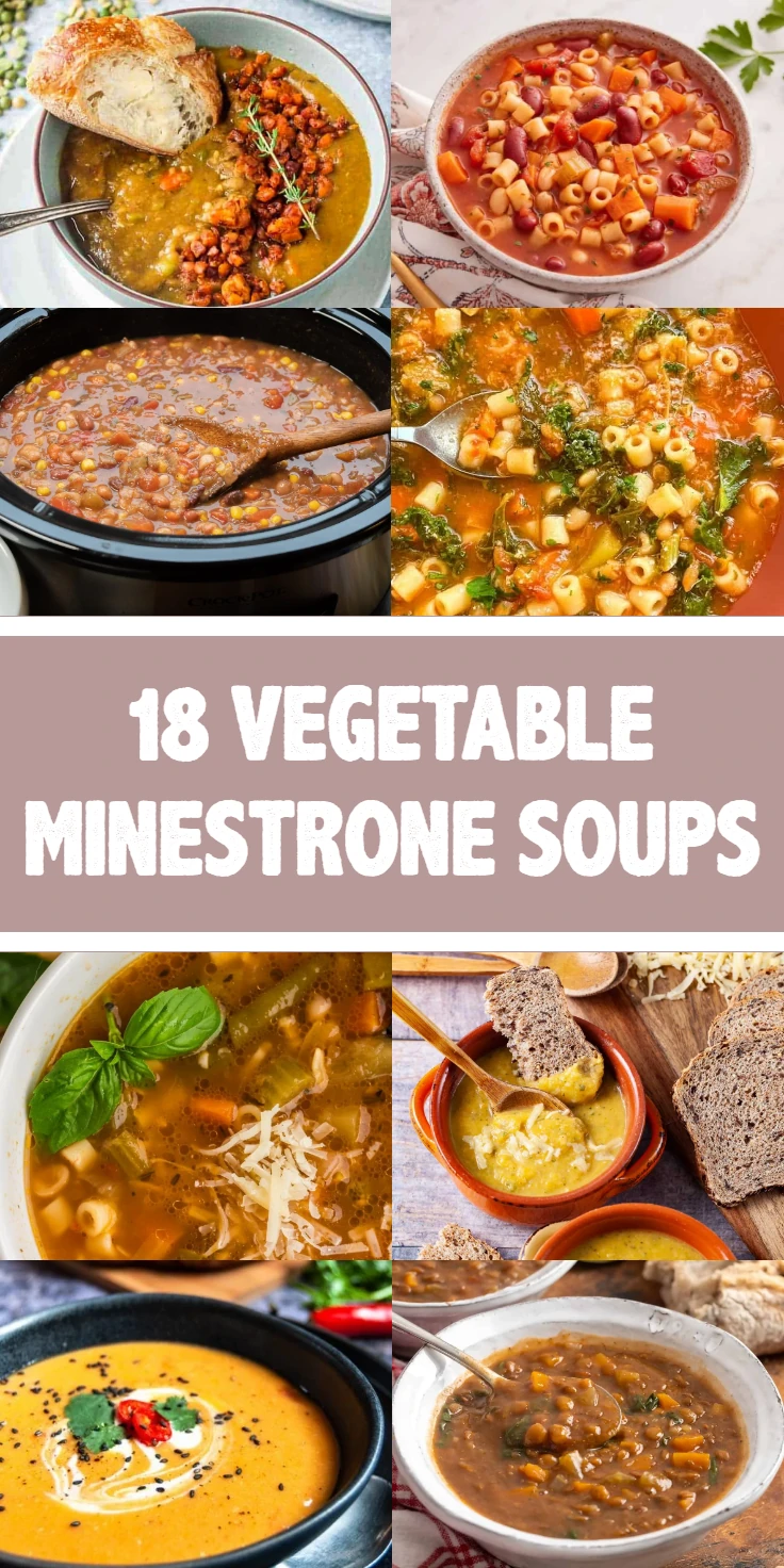Vegetable minestrone soups
