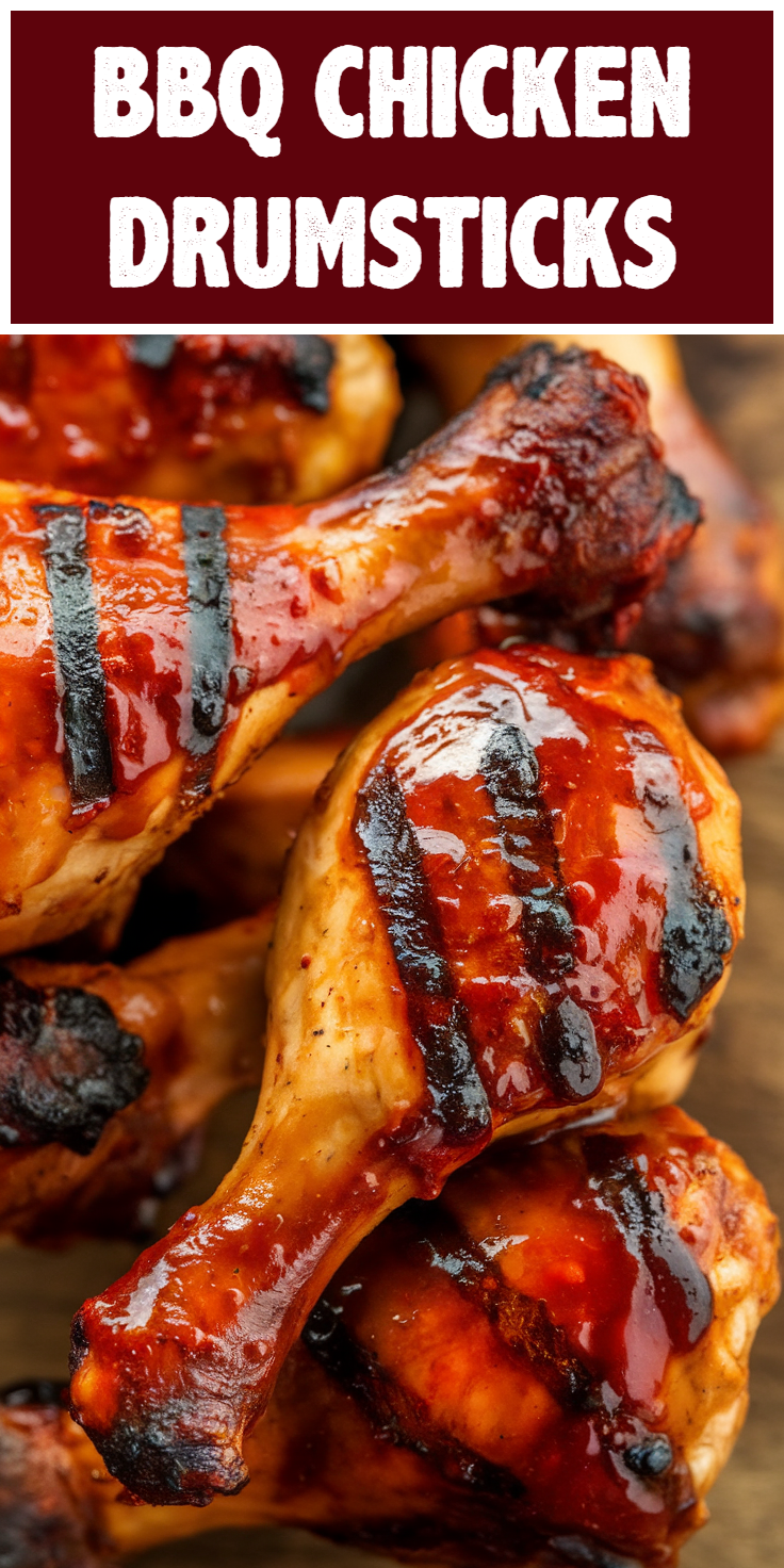Pinterest Pin for BBQ Chicken Drumsticks