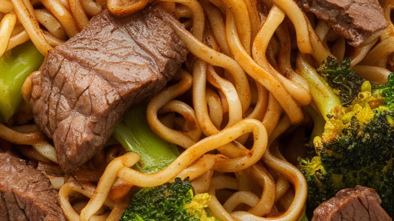 Beef and Broccoli Lo Mein - Featured
