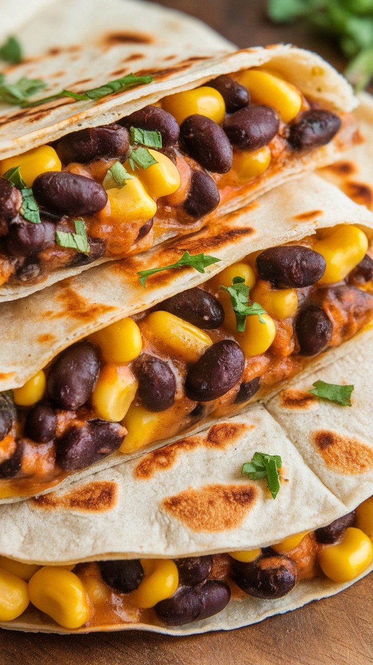 Black Bean and Corn Quesadillas