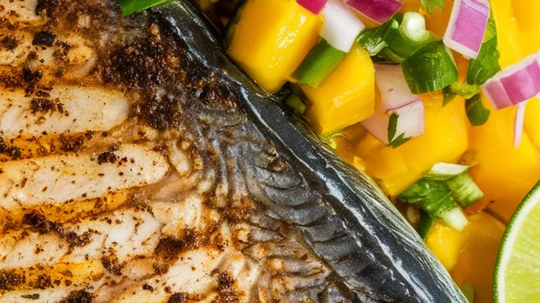 Blackened Mahi Mahi with Mango Salsa - Featured