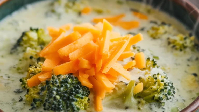 Broccoli and Sharp Cheddar Soup - Featured