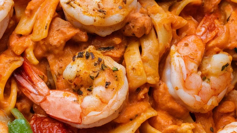 Cajun Chicken and Shrimp Pasta - Featured