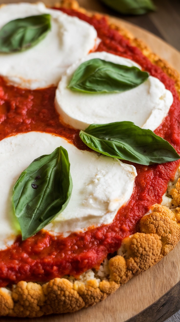 Cauliflower Crust Margherita Pizza
