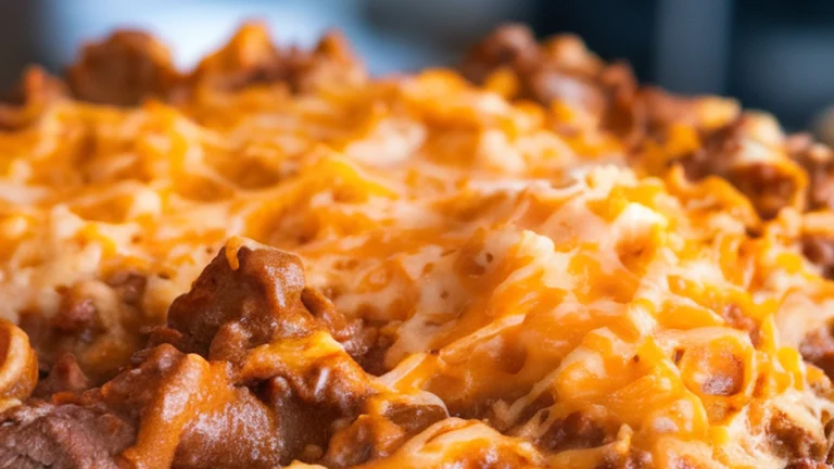 Cheesy Beef and Macaroni Skillet - Featured