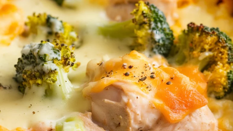 Cheesy Broccoli and Chicken Casserole - Featured