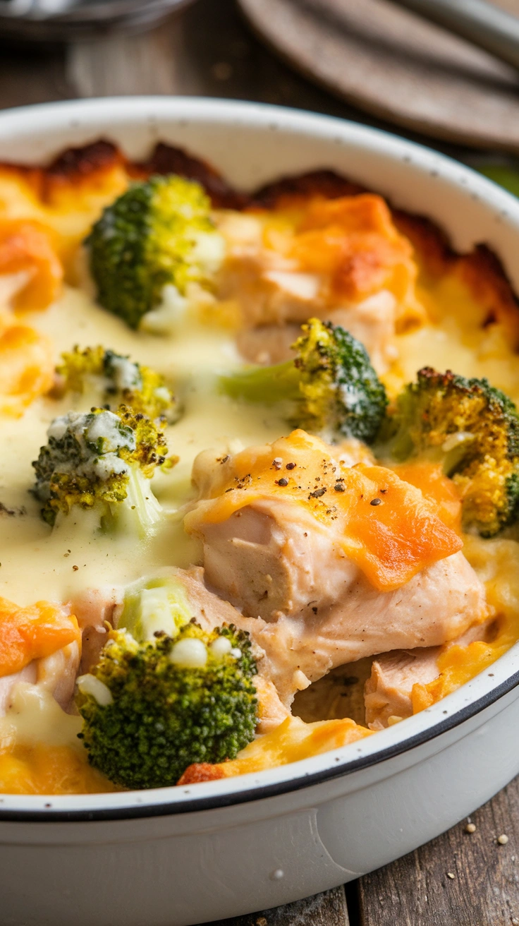 Cheesy Broccoli and Chicken Casserole