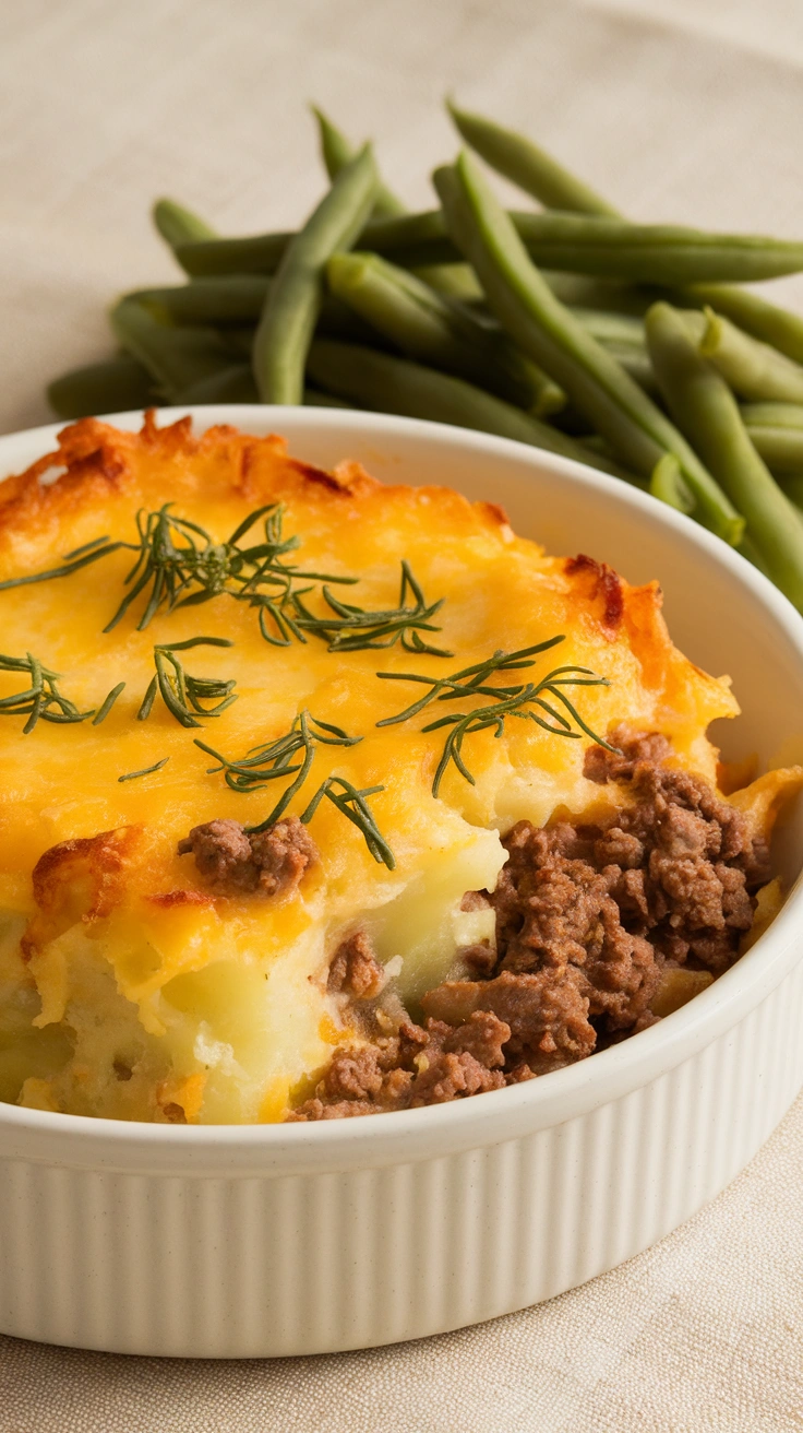 Cheesy Scalloped Potatoes with Ground Beef