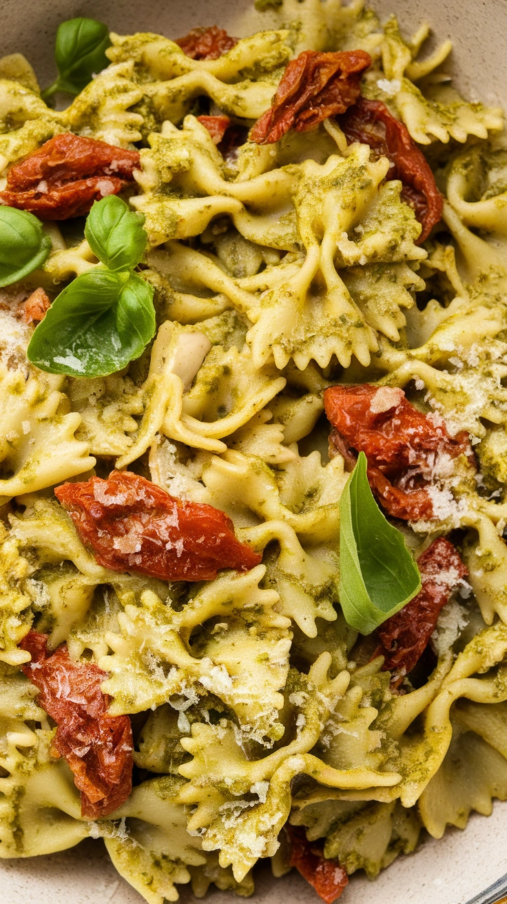 Chicken and Sun-Dried Tomato Pesto Farfalle
