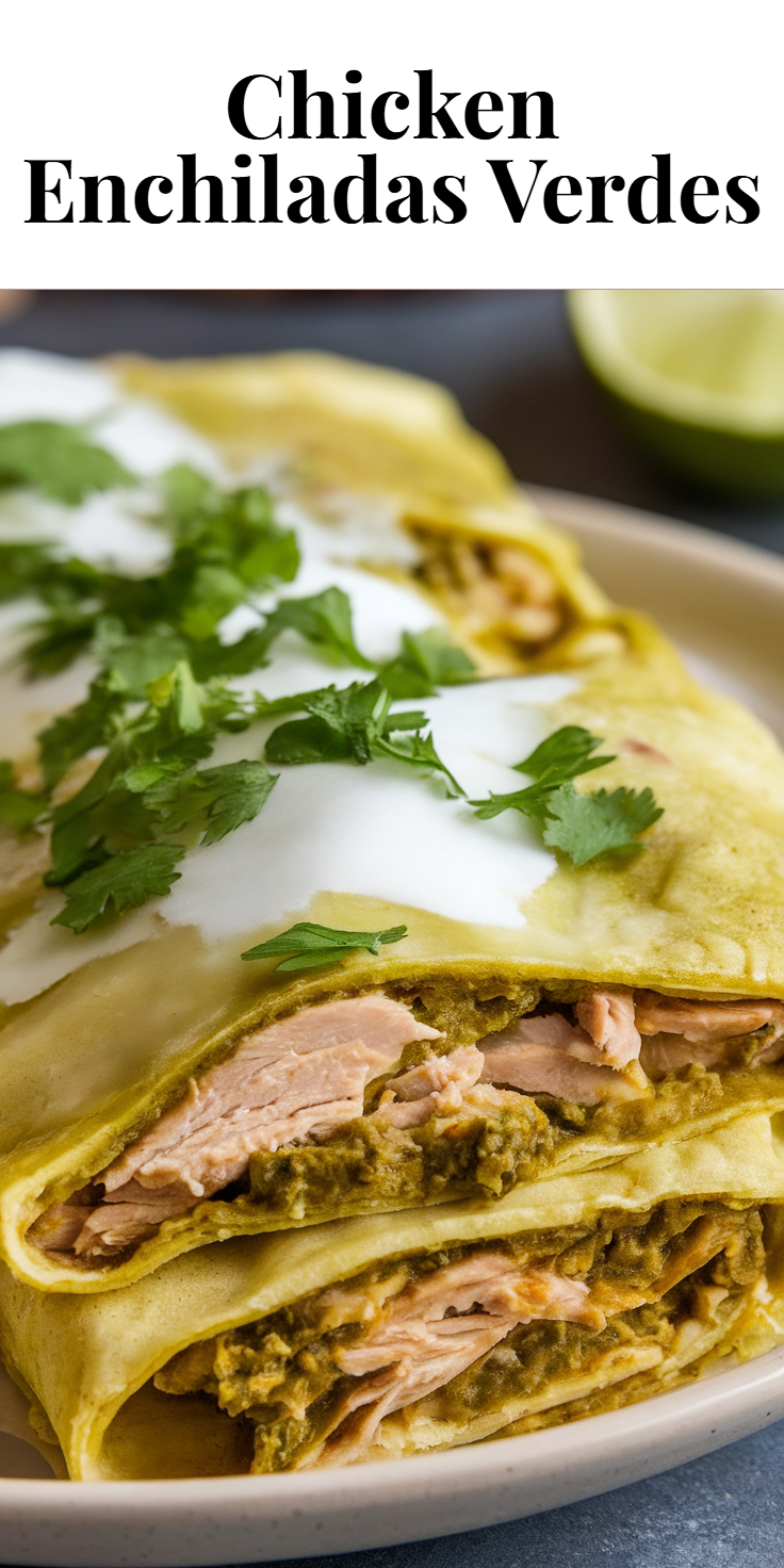 Pinterest Pin for Chicken Enchiladas Verdes