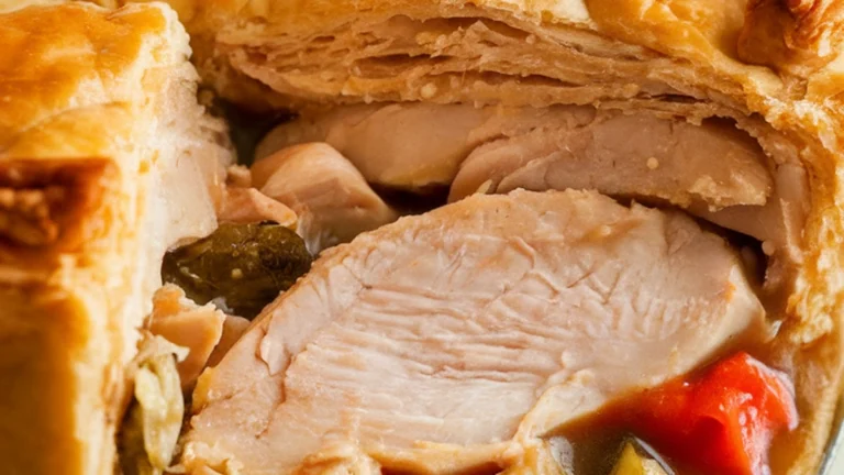 Chicken Pot Pie with Flaky Pastry - Featured