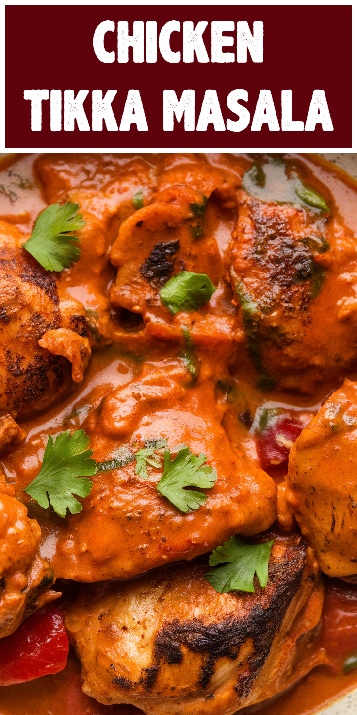 Pinterest Pin for Chicken Tikka Masala