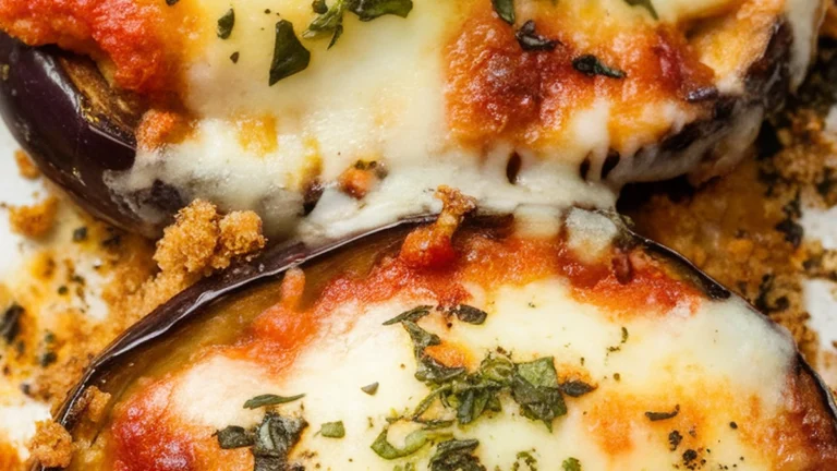 Classic Baked Eggplant Parmesan - Featured