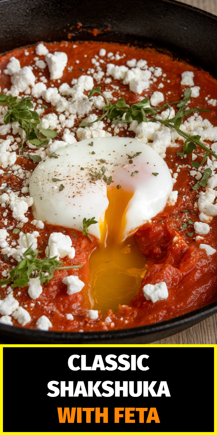Pinterest Pin for Classic Shakshuka with Feta