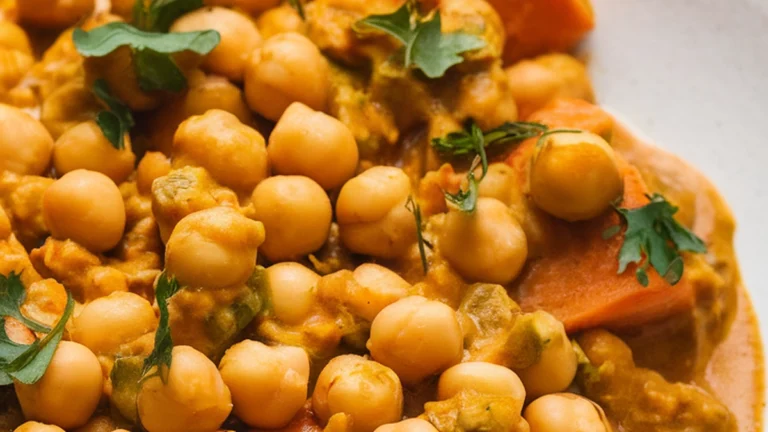 Coconut Chickpea and Sweet Potato Curry - Featured