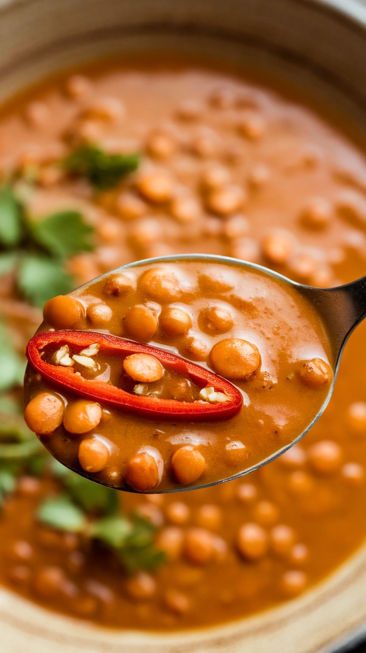 Coconut Curry Red Lentil Soup