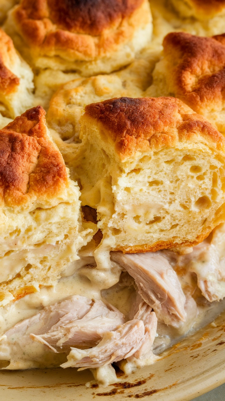 Creamy Chicken and Biscuit Casserole