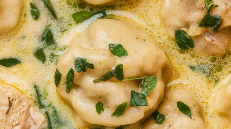 Creamy Chicken and Herb Dumpling Stew - Featured
