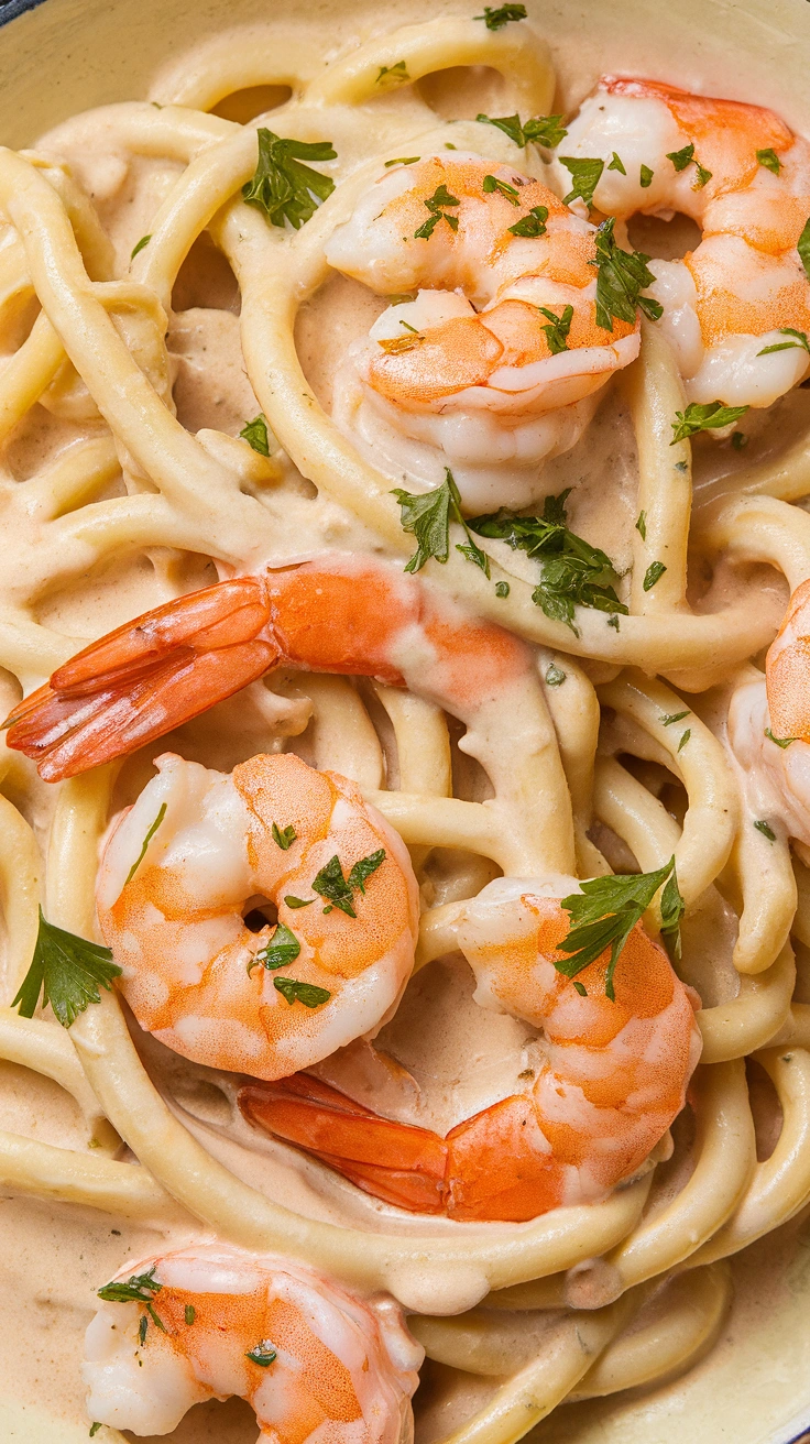 Creamy Garlic Shrimp Alfredo
