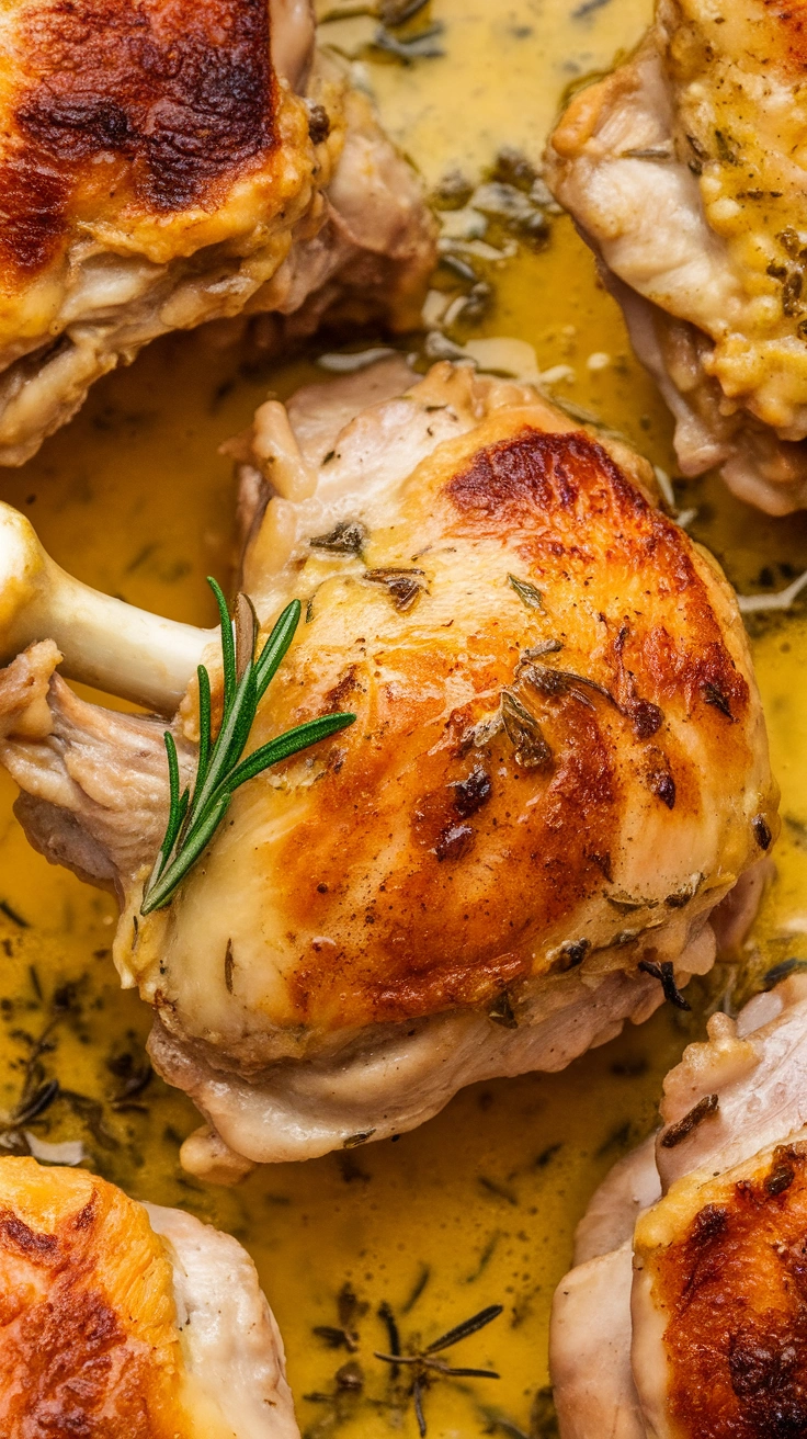 Creamy Lemon Herb Chicken Thighs