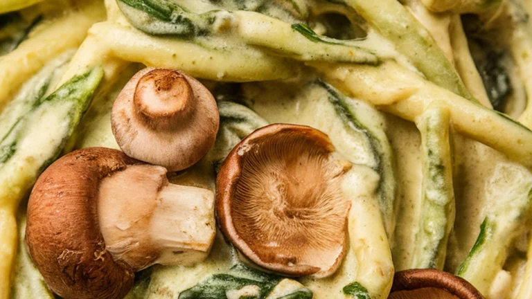 Creamy Mushroom and Spinach Pasta - Featured