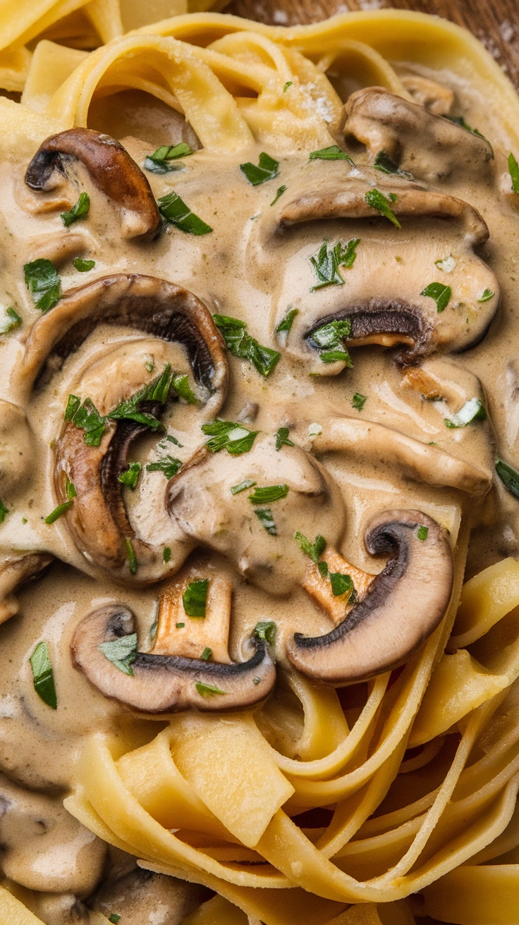 Creamy Wild Mushroom Tagliatelle