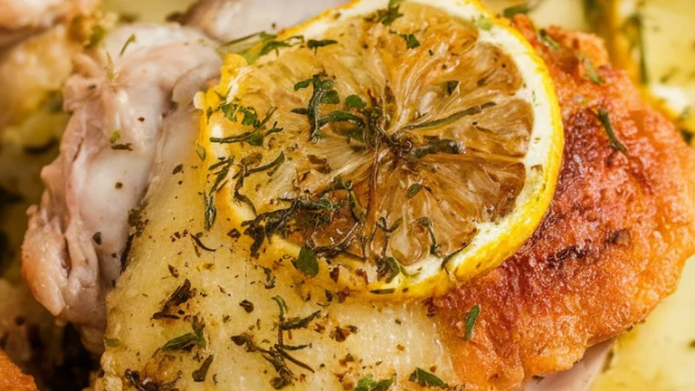 Crispy Lemon Herb Chicken Thighs - Featured
