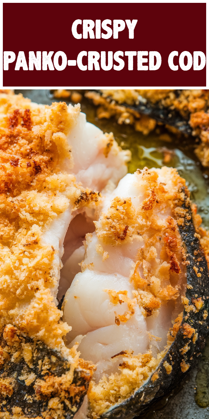 Pinterest Pin for Crispy Panko-Crusted Cod