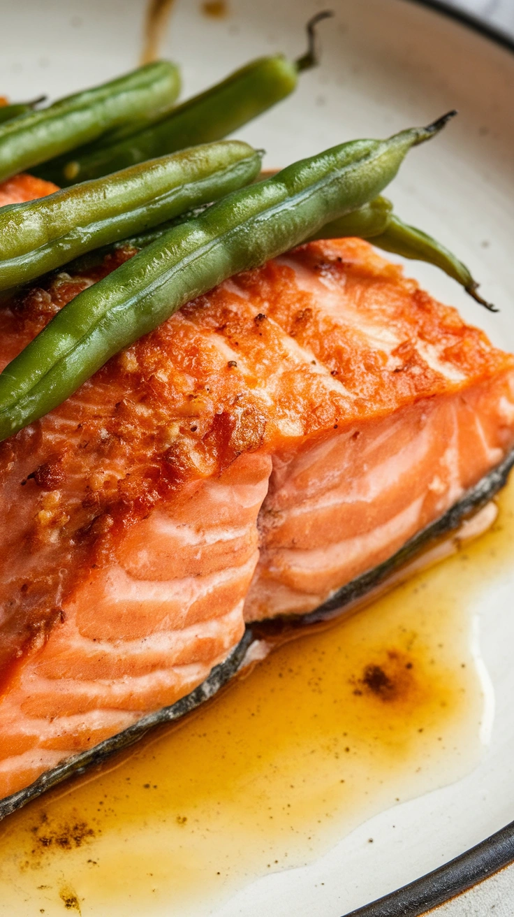 Crispy Skin Salmon with Green Beans