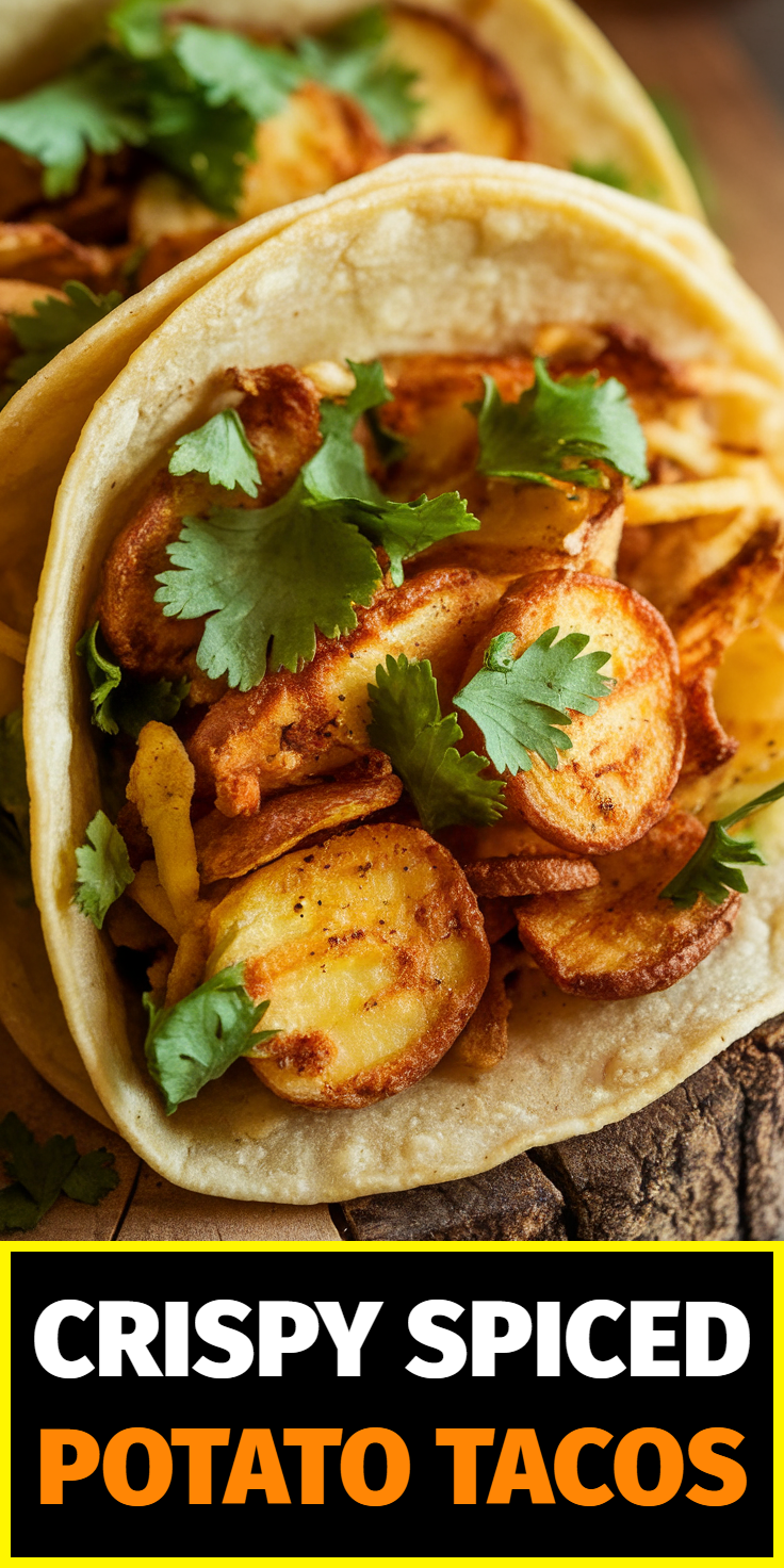 Pinterest Pin for Crispy Spiced Potato Tacos