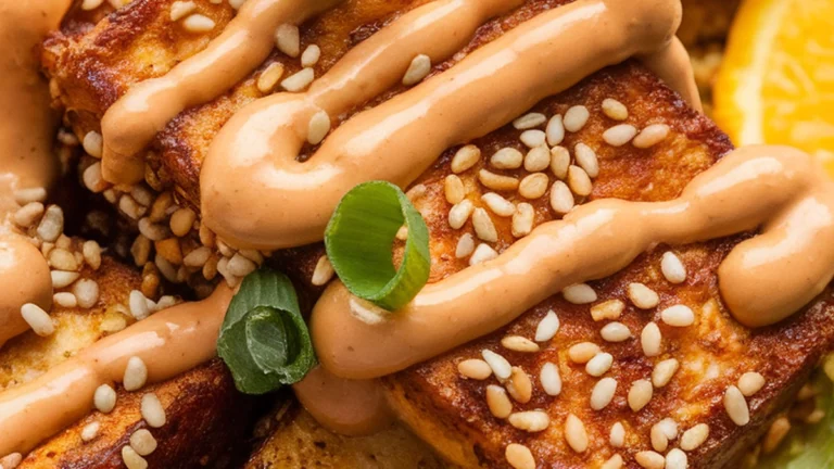 Crispy Tofu Buddha Bowl with Peanut Sauce - Featured