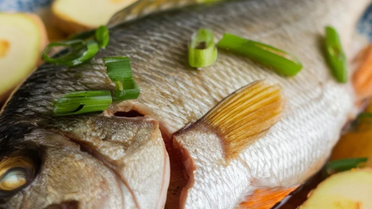 Ginger Soy Steamed Sea Bass - Featured