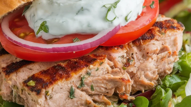 Greek Turkey Burger Salad Bowls - Featured