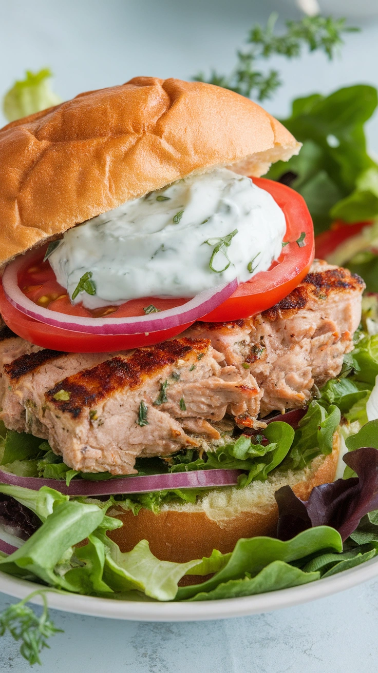 Greek Turkey Burger Salad Bowls