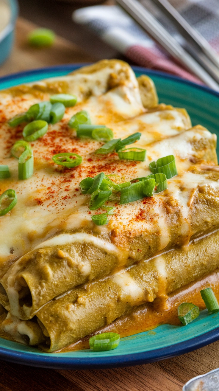 Green Chile Chicken Enchiladas