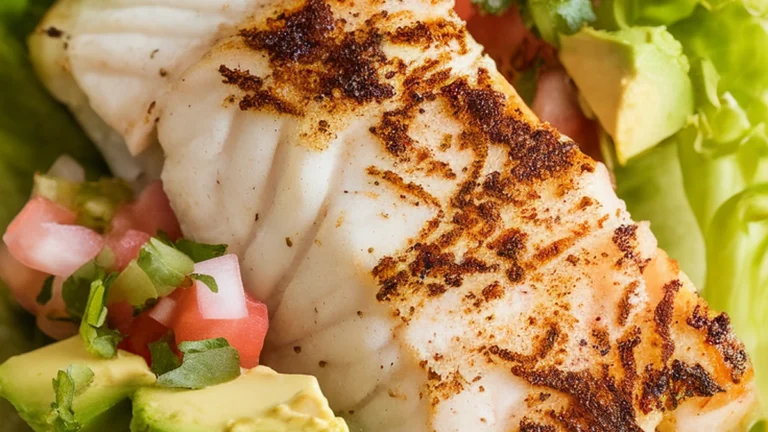 Grilled Fish Tacos in Lettuce Cups - Featured