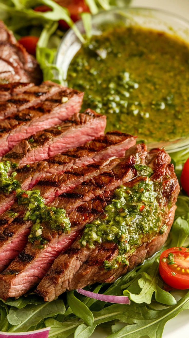 Grilled Flank Steak Salad with Chimichurri
