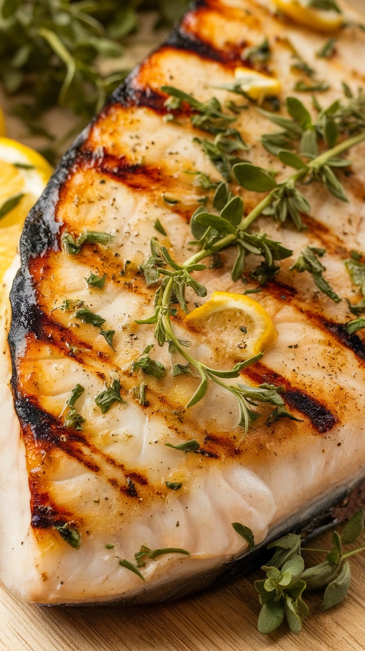 Grilled Swordfish with Lemon Herb Marinade