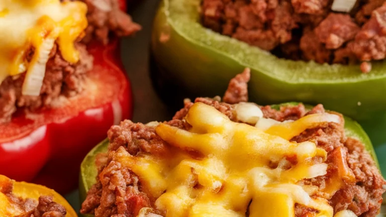 Ground Beef Stuffed Bell Peppers - Featured