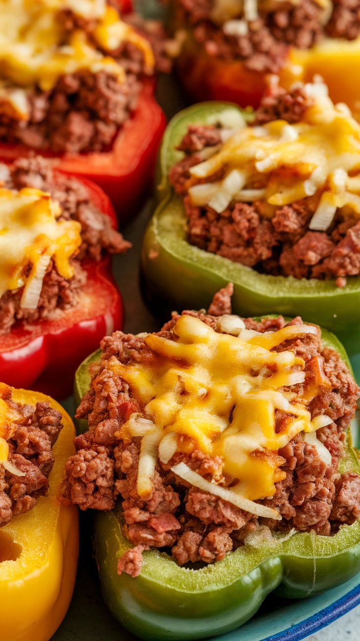 Ground Beef Stuffed Bell Peppers