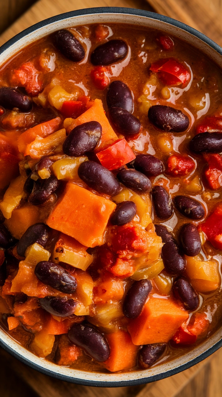 Hearty Black Bean and Sweet Potato Chili