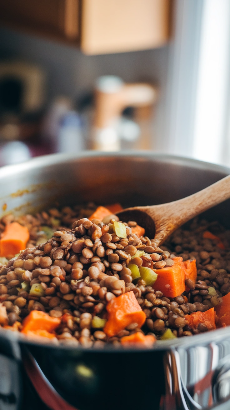 Hearty Lentil and Sweet Potato Stew