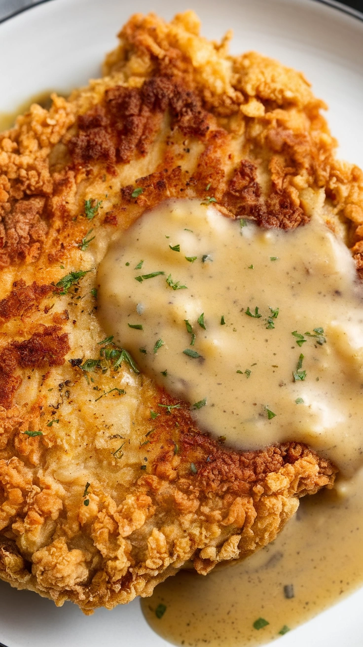 Homestyle Chicken Fried Steak with Country Gravy