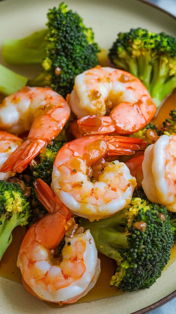 Honey Garlic Shrimp and Broccoli