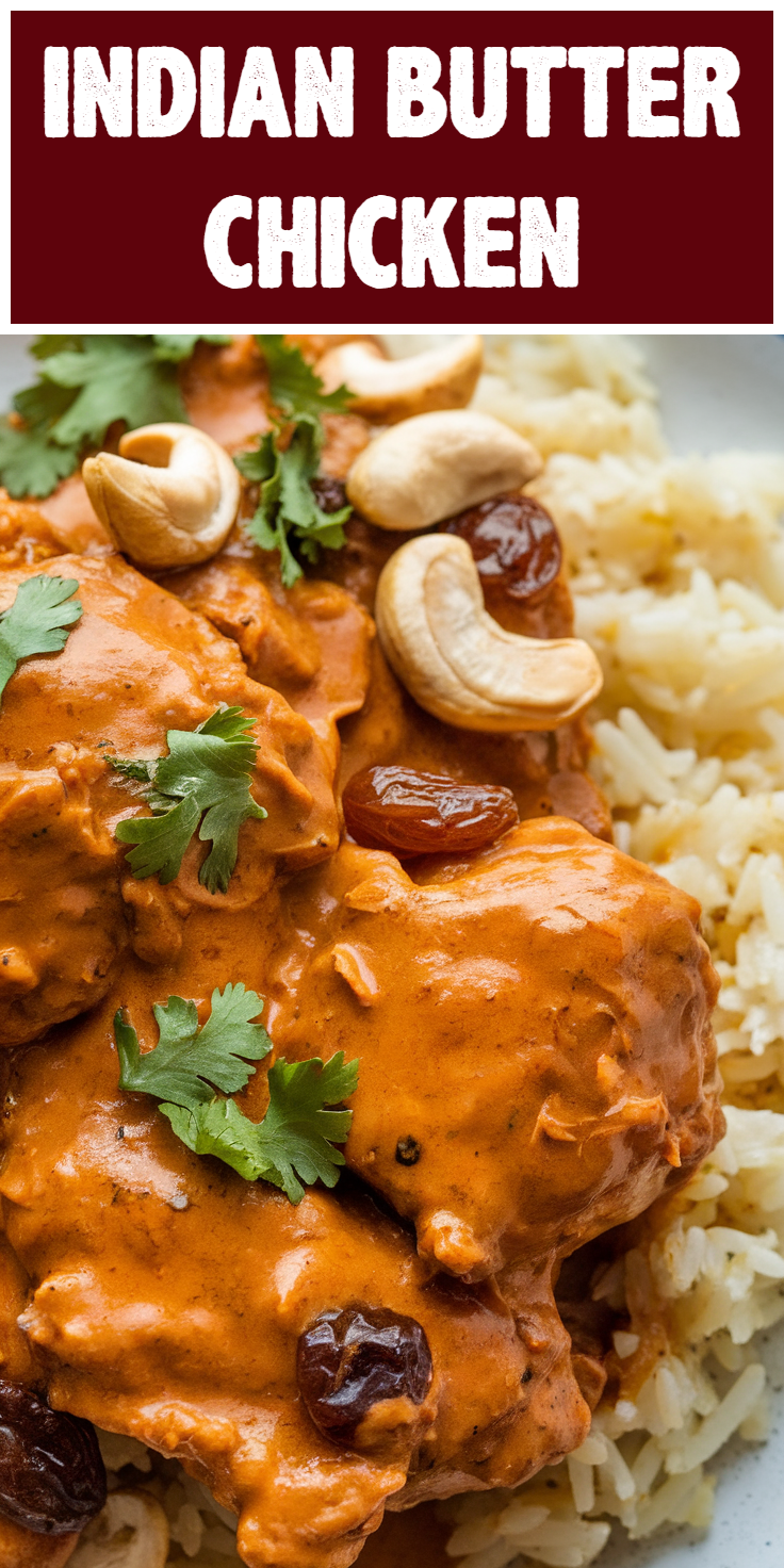 Pinterest Pin for Indian Butter Chicken