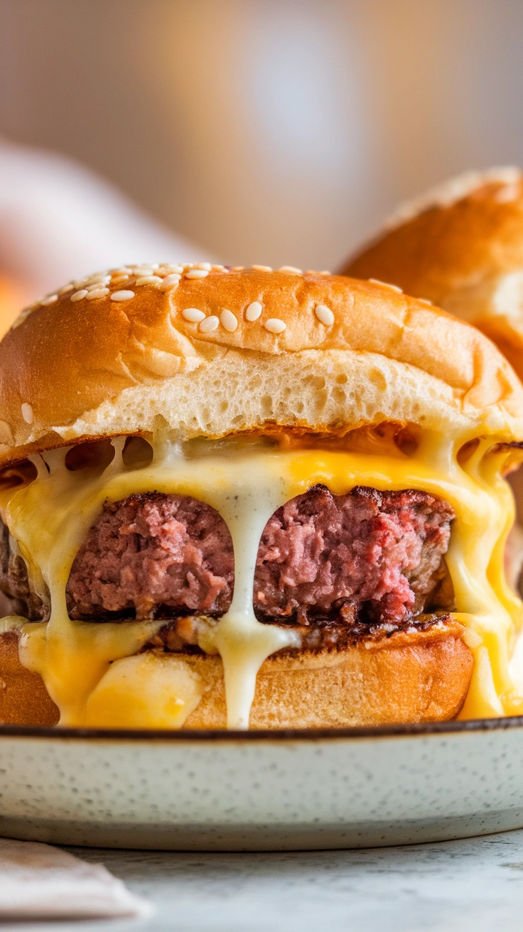 Juicy Air Fryer Cheeseburgers