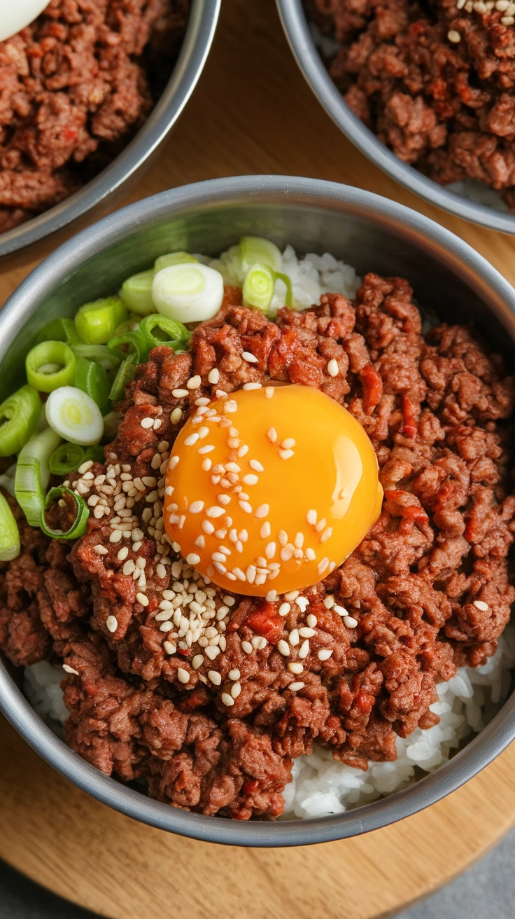 Korean Ground Beef Bowls
