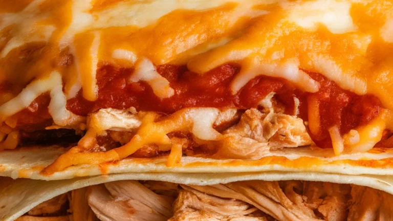 Layered Chicken Enchilada Casserole - Featured