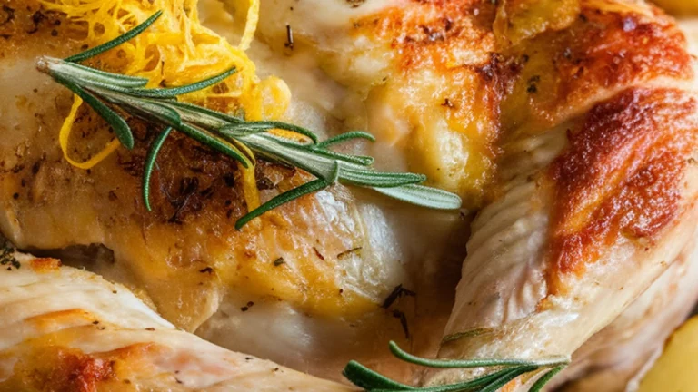 Lemon and Rosemary Roasted Chicken with Potatoes - Featured