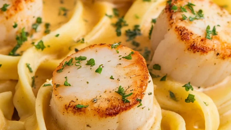 Lemon Butter Scallop Linguine - Featured
